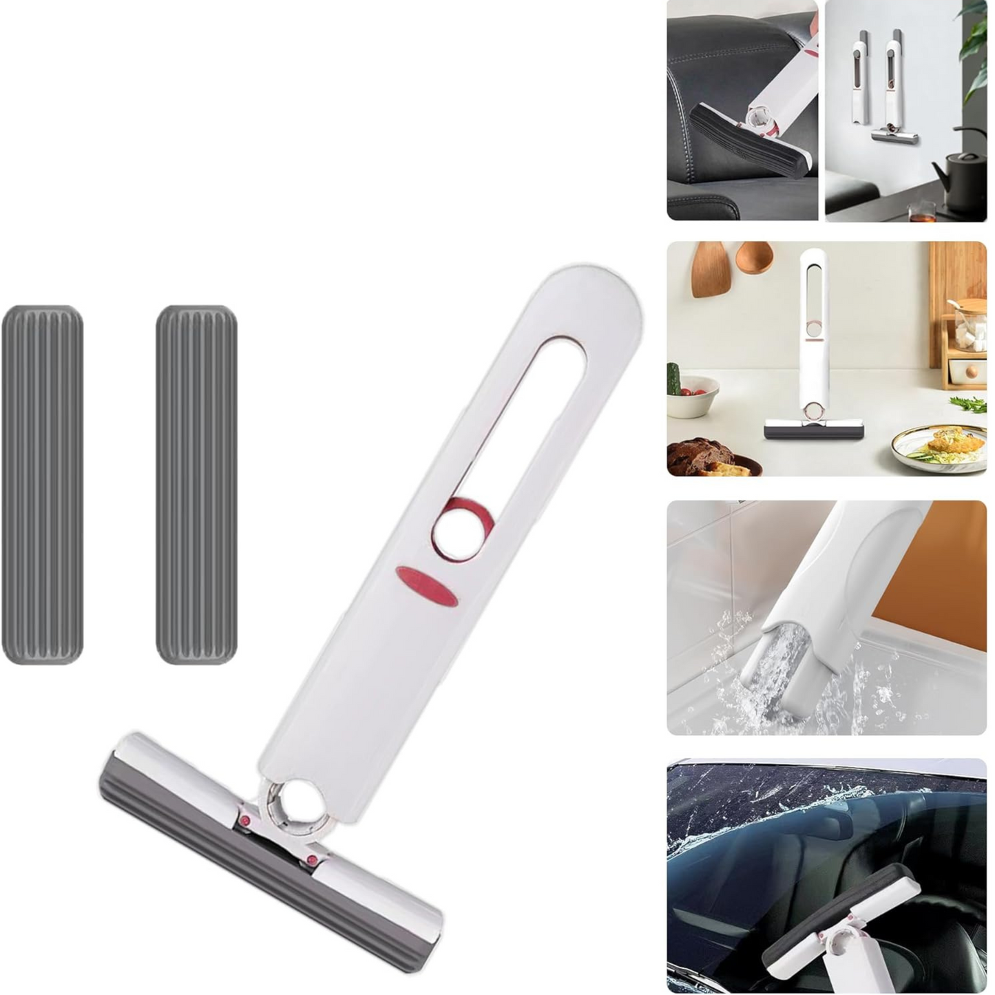 Mini Limpiador Exprimible Plegable Mopa Limpia Cocina y Vidrios MN-001