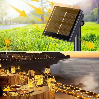 Luz Micro Led Solar Alambre 10 M